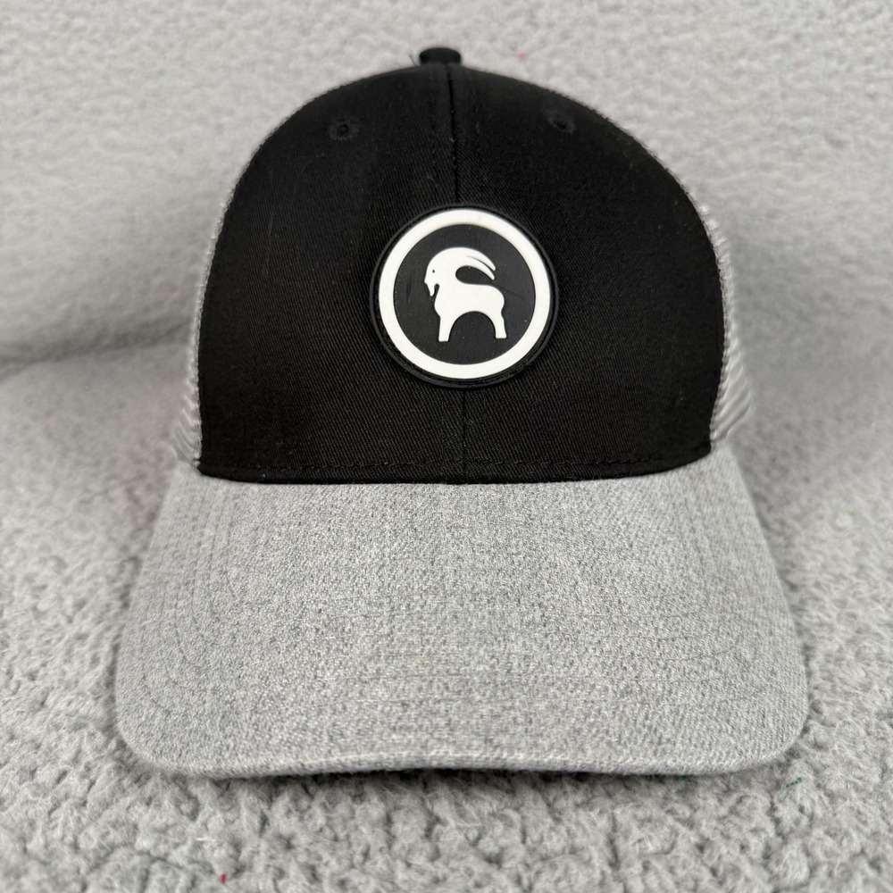 Backcountry Trucker Cap Unisex One Size Black Snapback Patch Goat Logo Hat NWOT